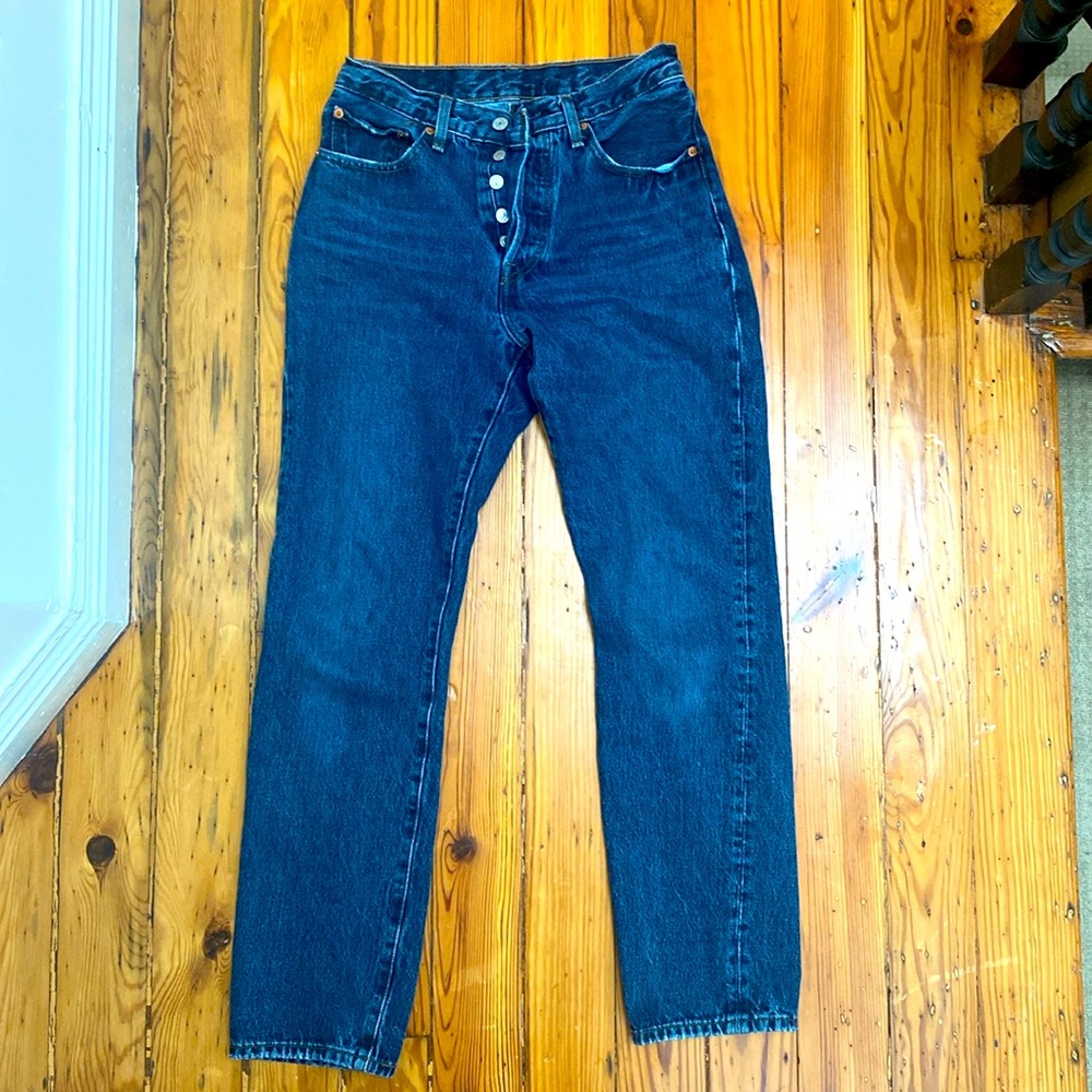 Levi's Women's Size 501 Original Fit Jeans, “Dark Indigo” shade